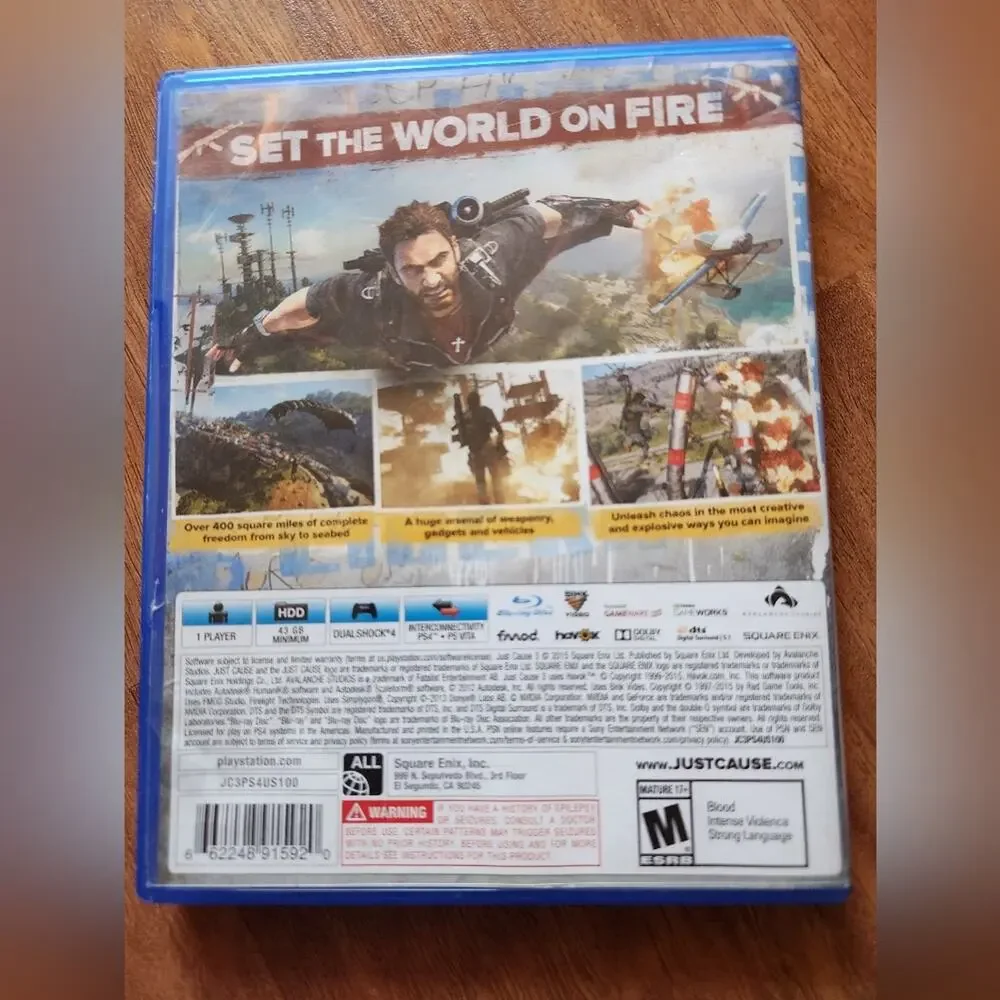 Just Cause 3- Sony Playstation 4 PS4 Game Disc Action Adventure